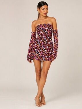 Revolve Miscreants Floral Mini Dress No Gloves Size 6/S MSRP $299